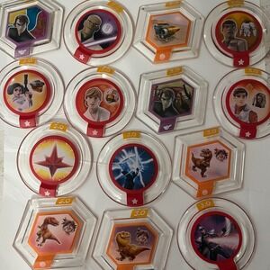 Disney Infinity 3.0 Power Disc Lot of 14 Marvel Star Wars Good Dinosaur Twilight